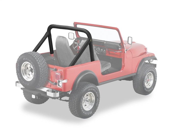 80007-15 Sport Bar Covers for 1980-1983 Jeep CJ-5, 1980-1986 Jeep CJ-7/CJ-8 Scrambler [Black Denim]