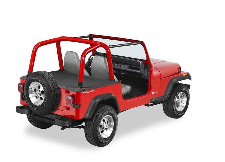 90010-15 Duster Deck Cover with Hardtop Removed for 1992-1995 Jeep Wrangler [Black Denim]