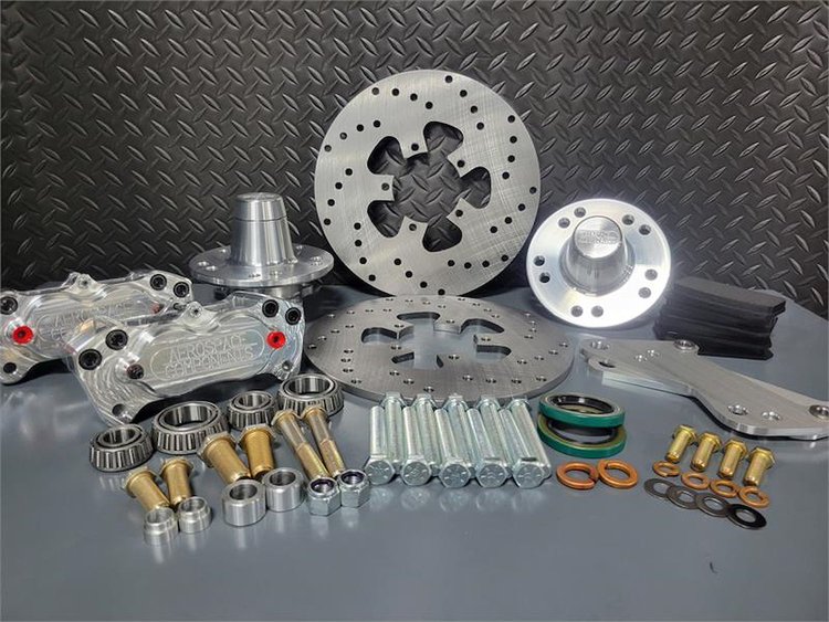AC-205 4 Piston Heavy Duty Front Drag Race Brake Kit 1967-1969 Camaro/Chevy II/Chevelle/Oldsmobile