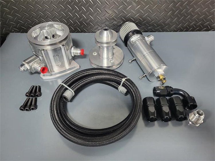 Vacuum Pump Complete Kit Small Block Ford With 4 Bolt Balancer