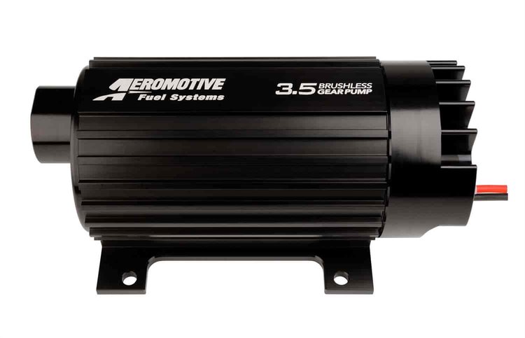 Pro-Series Spur Gear External In-Line Fuel Pump Signature Housing, Brushless Motor, 3.5 GPM