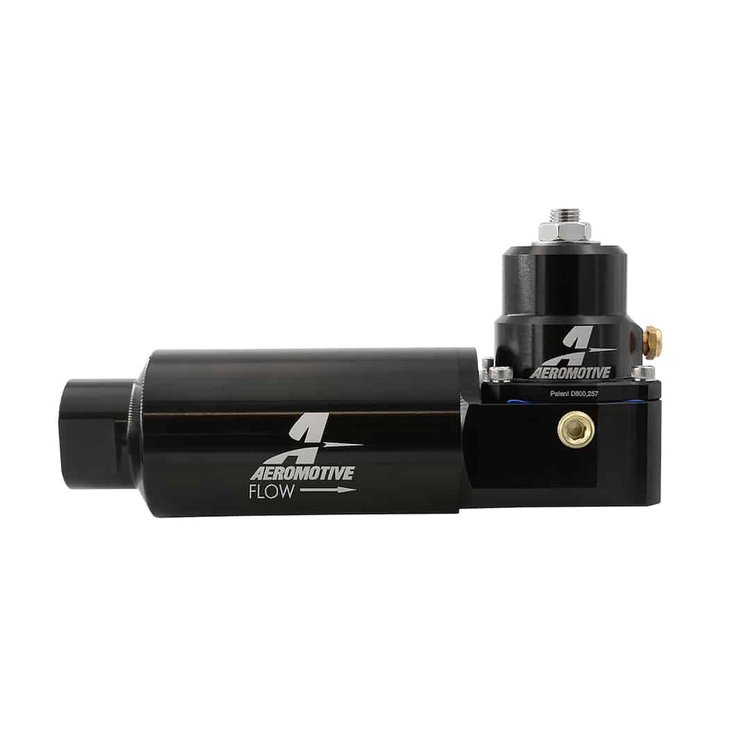 EFI Fuel Pressure Regulator and Fuel Filter Combo [-10 AN, 10 Micron Cellulose, 40-75 psi]
