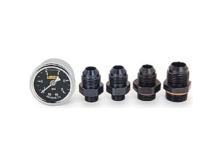 Bypass Regulator Fitting Kit JEGS Liquid-Filled 15psi Fuel Gauge