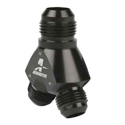 Y-Block Single -12AN to Dual -10AN