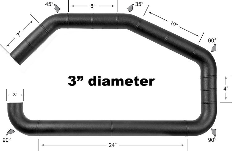 UBI Intake Tube Only 3" Diameter
