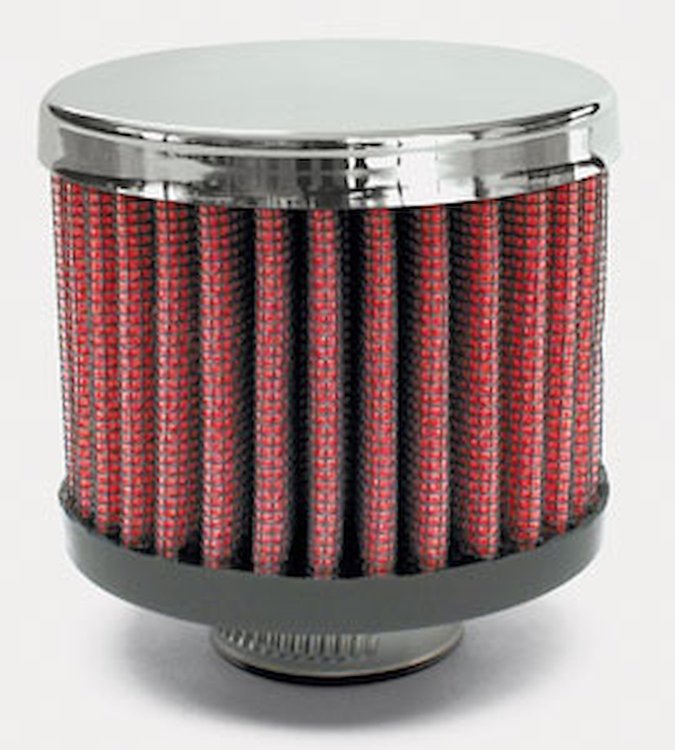 Crankcase Breather Filter Chrome Top
