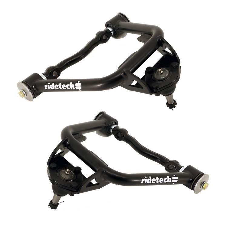 11013699 StrongArms Front Upper Tubular Control Arm Set for 1955-1957 Chevy Tri-Five Car [Satin Black]