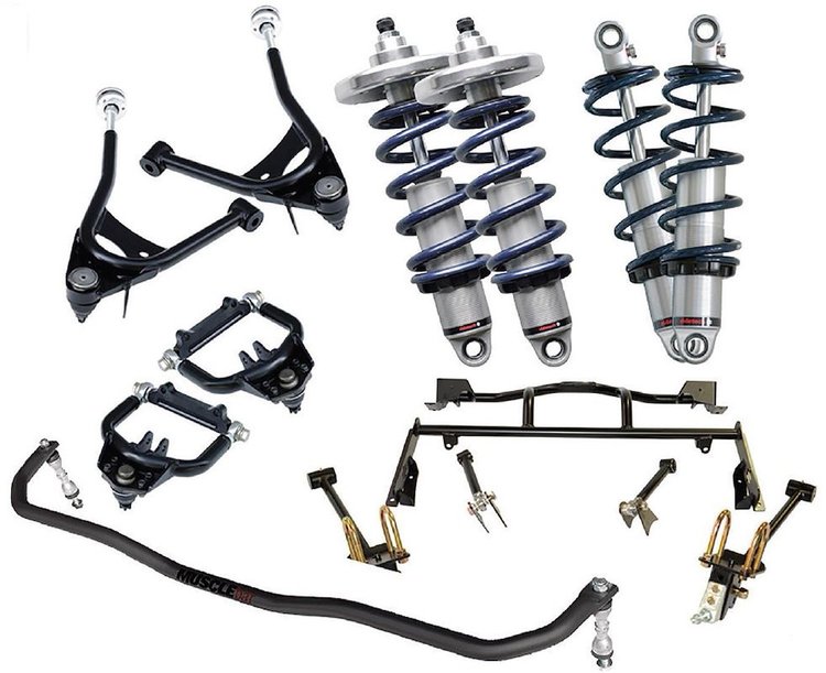 CoilOver System for 67-70 Cougar. Includes front and rear HQ Series CoilOvers/ front upper and lower