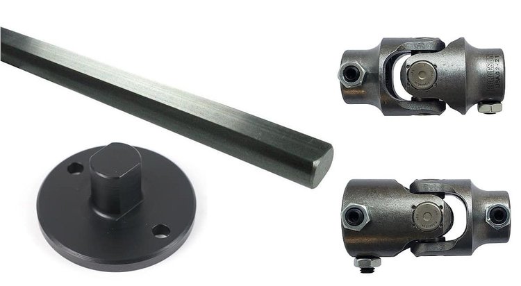 Steering U-Joint Kit for 1965-1979 Ford F-100, F-150 Trucks Original Steering Column to 1979-1993 Ford Mustang Rack