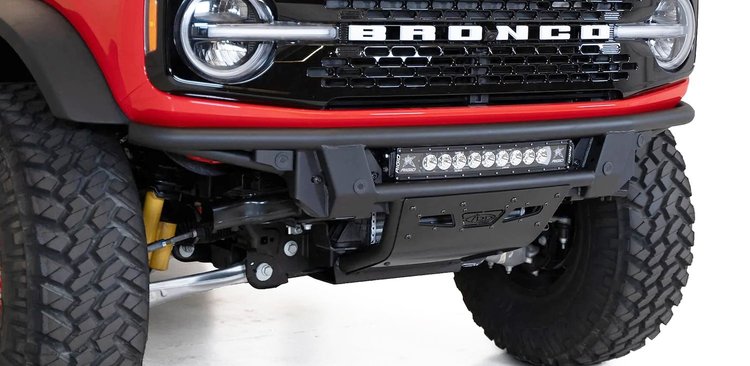 ADD PRO Bolt-On Front Steel Bumper for Late-Model Ford Bronco [Black]