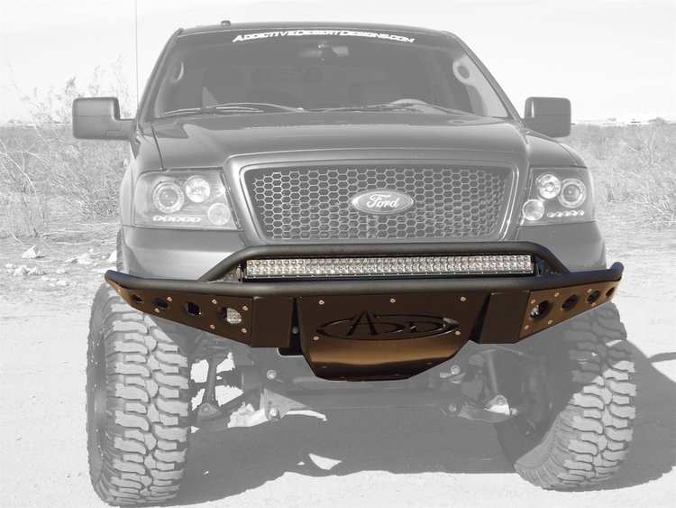 04-08 Ford F-150 Stealth Front Bumper with Stealth Panels and 40 Light Bar and 4 dually mounts on ou