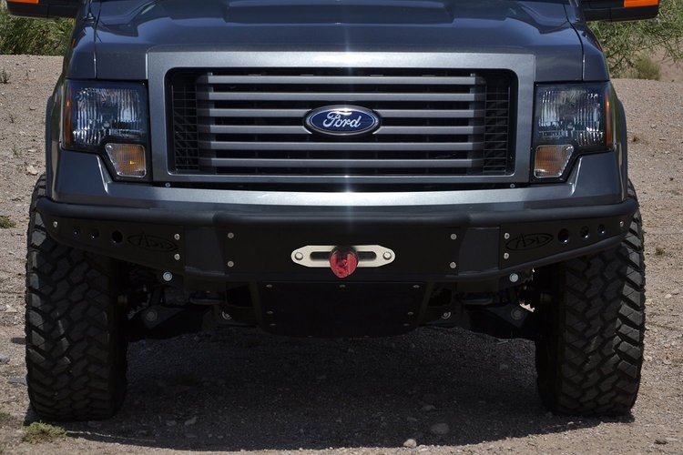 09-14 Ford F-150 Venom Front bumper with Winch and dual 4 LED mounts and 30 bar and add on top hoop