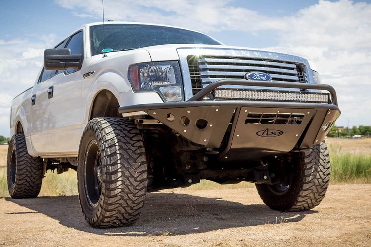 09-14 Ford F-150 Standard Front Bumper with Stealth Panels and 40 light bar mounts and light bar mou