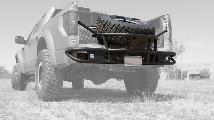 10-14 Ford Raptor / 09-14 Ford F-150 / 11-14 Ford Ecoboost F-150 Race Series Rear bumper with angled