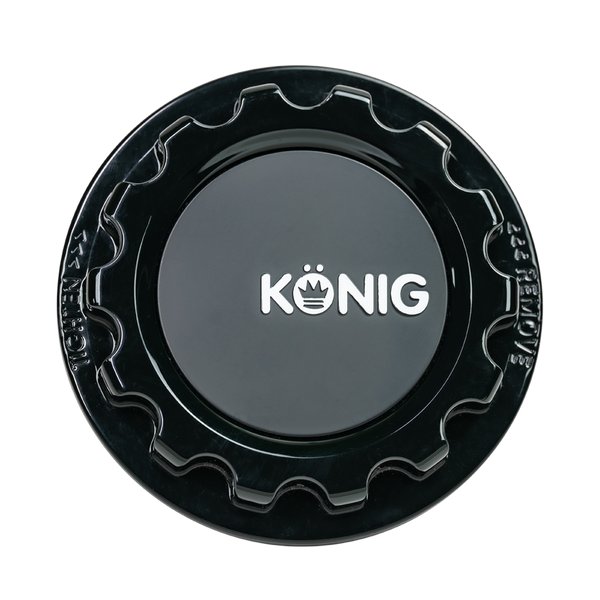 Gear Style Wheel Center Cap for Konig MRK1 Wheels with Logo [Gloss Black]