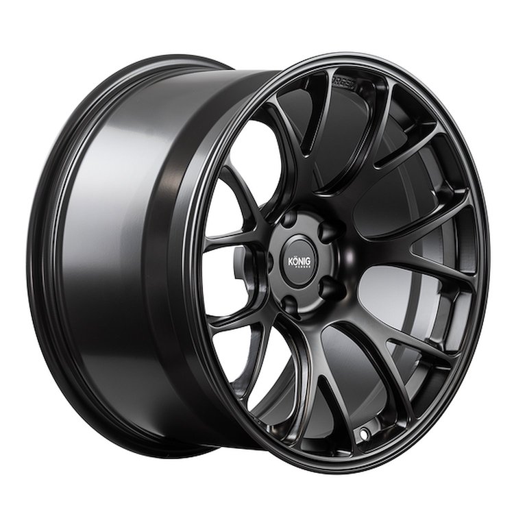 F1MN851435B F1M Forged Wheel [Size: 18" x 9.5"] Satin Black Finish, w/Knurled Bead