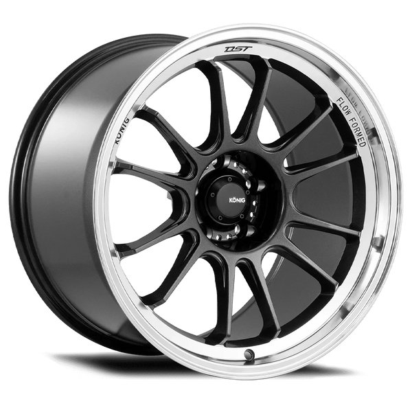 Hypergram Flow Formed Wheel [Size: 17"x8"] 5 x 100 mm Bolt Pattern, Metallic Carbon with Machined Lip
