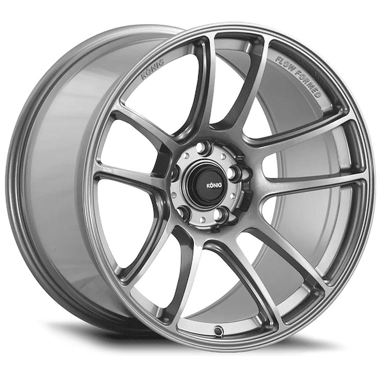 HL8751242T Heliogram Flow-Formed Wheel [Size: 17" x 8.5"] Titanium Metallic Finish, w/Knurled Bead