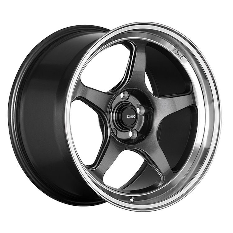 HP89512326 Hyperspec Flow-Formed Wheel [Size: 19" x 8.5A"] Anthracite Metallic w/Mirror Machined Lip Finish, w/Knurled Bead