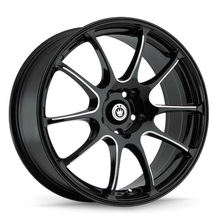 IL77514405 Illusion Cast Wheel [Size: 17" x 7"] Gloss Black/Ball Cut Machine Finish