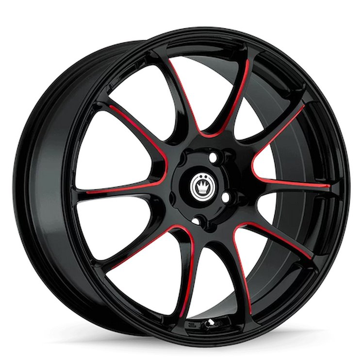 IL7751440R Illusion Cast Wheel [Size: 17" x 7"] Gloss Black/Red Tinted Clearcoat Finish