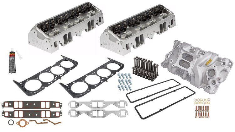 1011 Fully-Assembled 200 cc Enforcer Cylinder Head Kit for Small Block Chevy w/Straight Plugs & Hydraulic Roller Cam