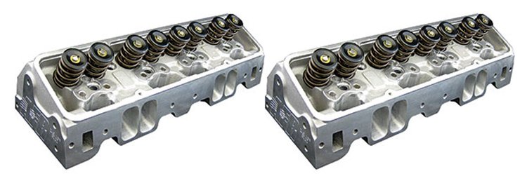 1137-TI Eliminator NPP Race 245 cc Aluminum Cylinder Heads for Chevy Small Block Engines [70 cc]