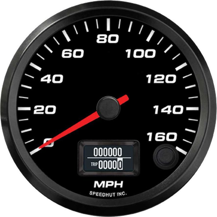 FAE3-S2-EV 3-3/8 in. EV Speedometer Gauge, 160 mph, AEM