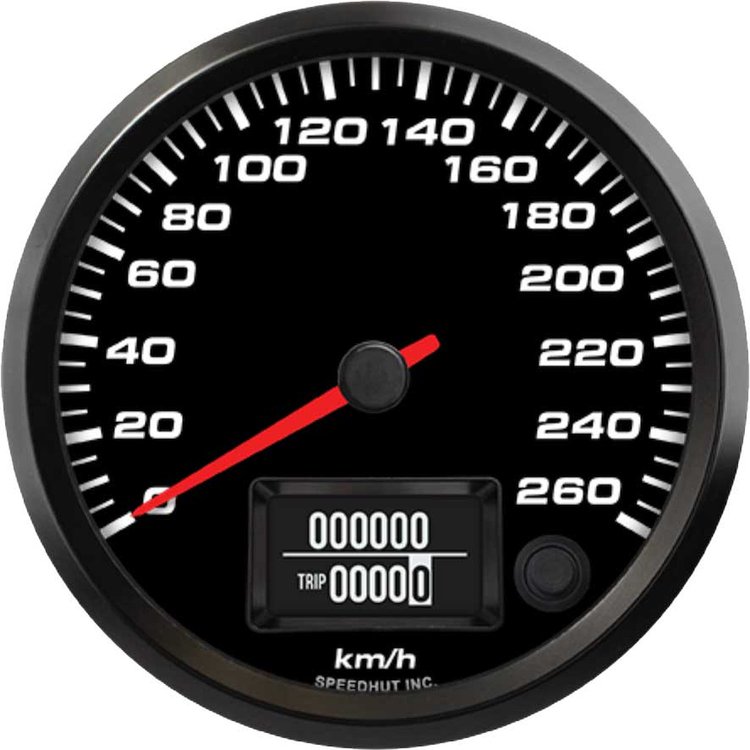 FAE45-S4-EV 4-1/2 in. EV Speedometer Gauge, 260 km/h, AEM