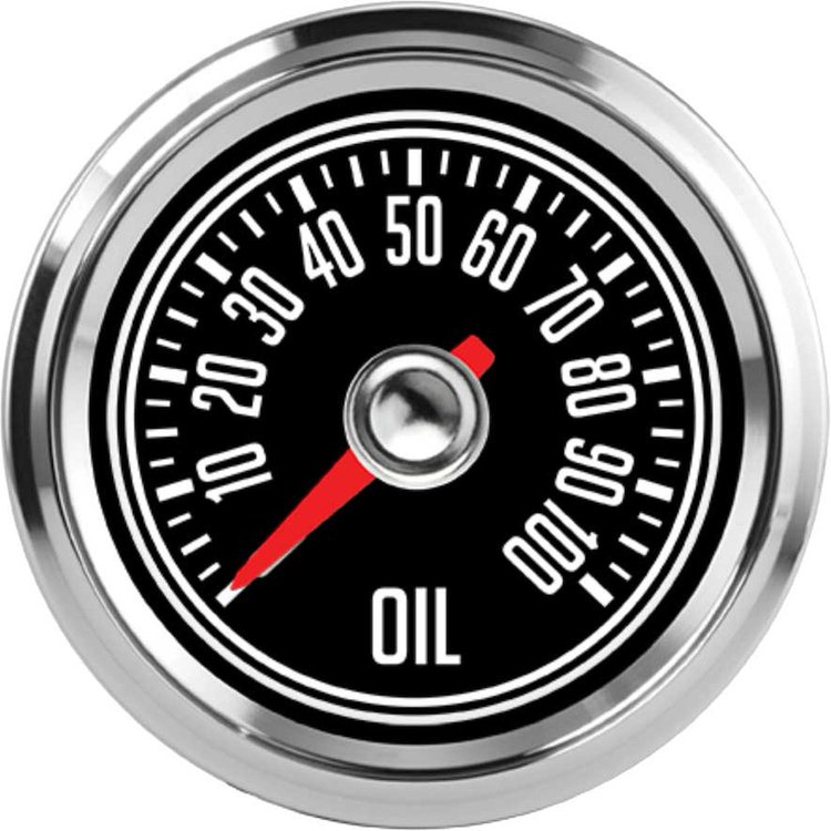 L2-OP3-CJ 2-1/16 in. Jeep CJ Oil Pressure Gauge, 0-100psi