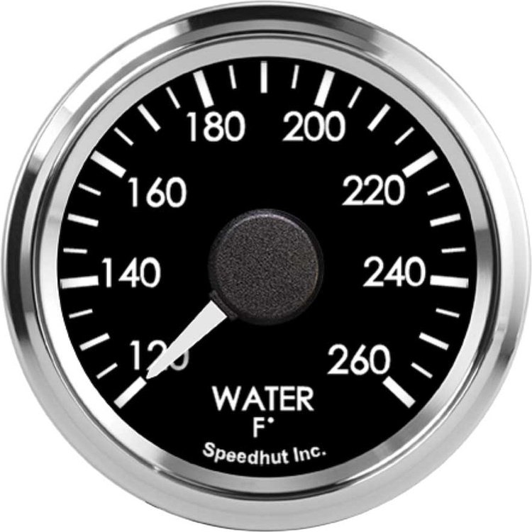 L2-WT1-COB 2-1/16 in. Cobra Water Temp Gauge, 120-260F