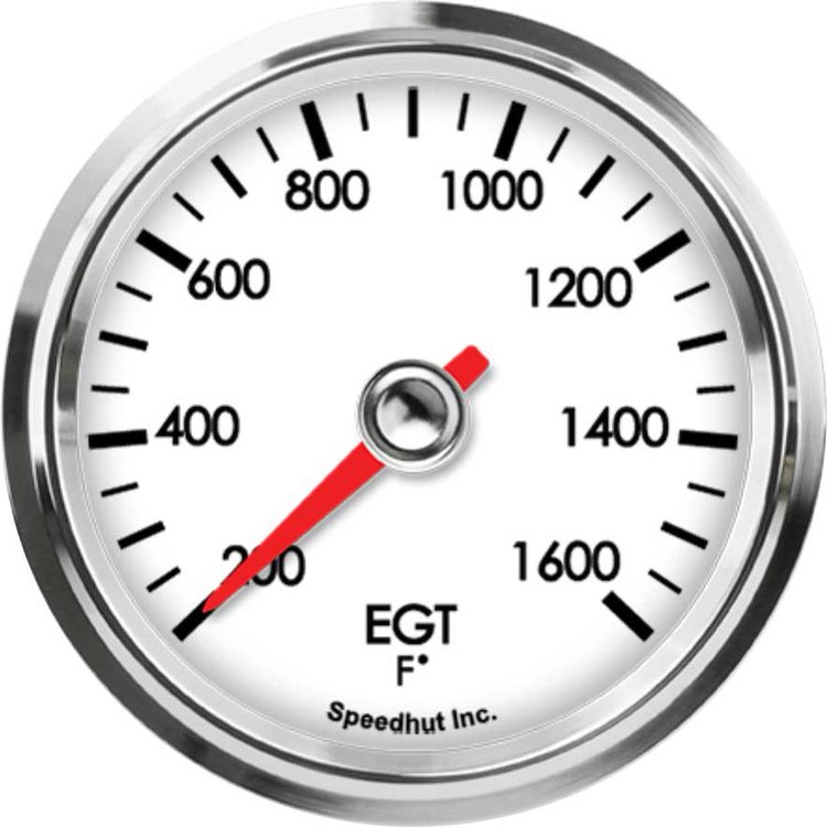 L25-ET1-LEG 2-5/8 in. EGT Temp Gauge, 200-1600F