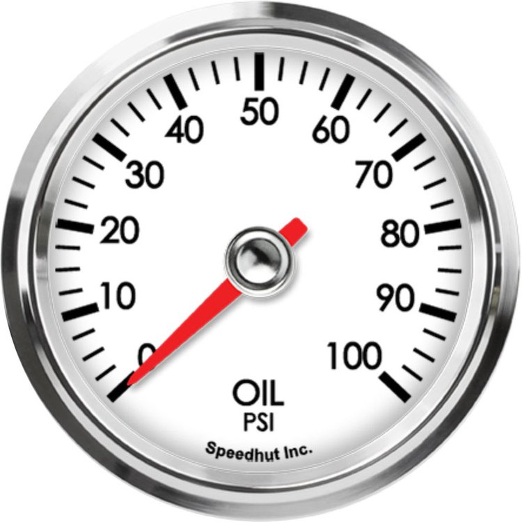 L25-OP3-LEG 2-5/8 in. Oil Pressure Gauge, 100 psi