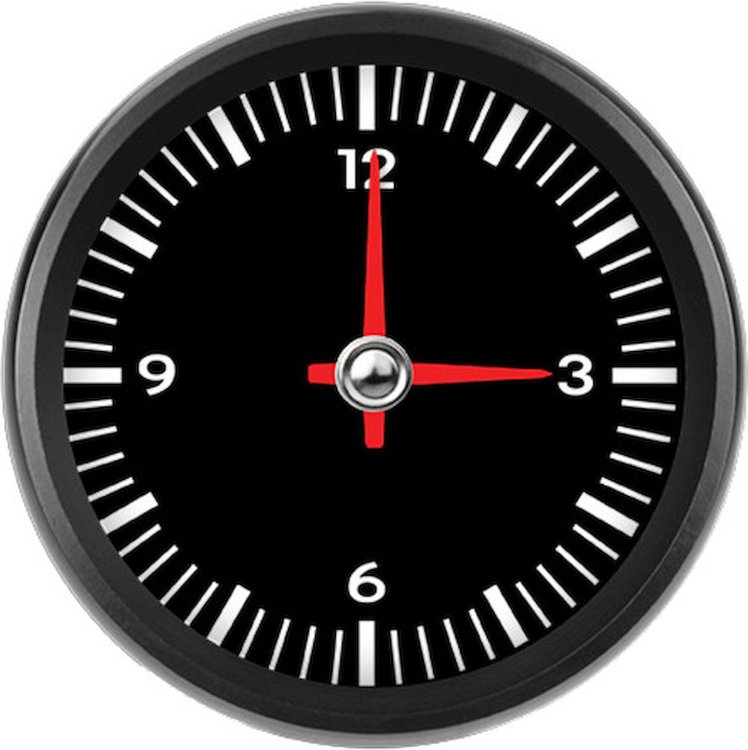 L3-CK1-PCH 3-3/8 in. Clock, Porsche Series