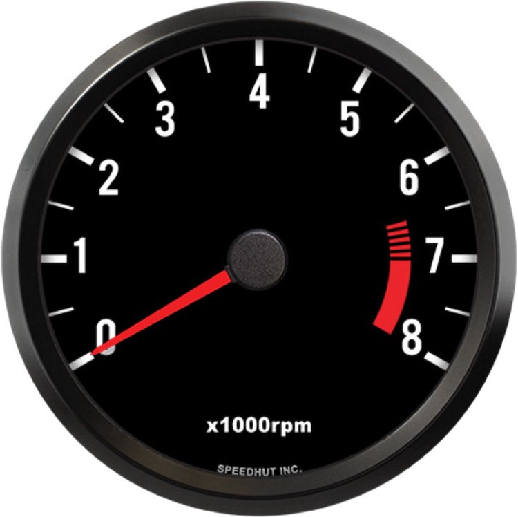L4-TC3-510 4 in. Classic Tachometer, 8K RPM, JDM Datsun 510 Series