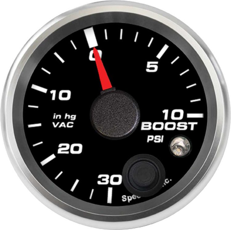 R2-BV1-REV 2-1/16 in. Boost/Vac Gauge, 30 in.-hg, -0-10 psi, w/Warning