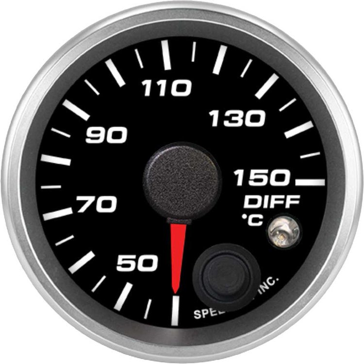 R2-DT3-REV 2-1/16 in. Diff Temp Gauge, 40-150C, w/Warning