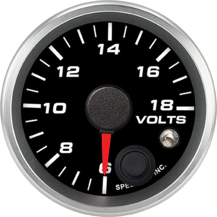 R2-V1-REV 2-1/16 in. Volt Gauge, 6-18V, w/Warning