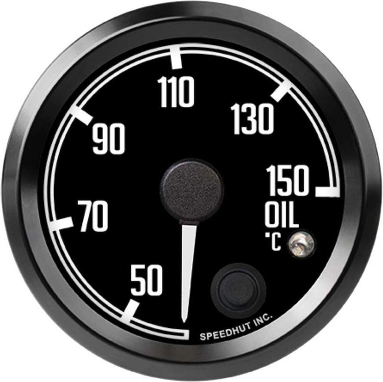 R25-OT3-DATZ 2-5/8 in. Oil Temp Gauge, 40-150C, w/Warning, JDM Datsun Z Series