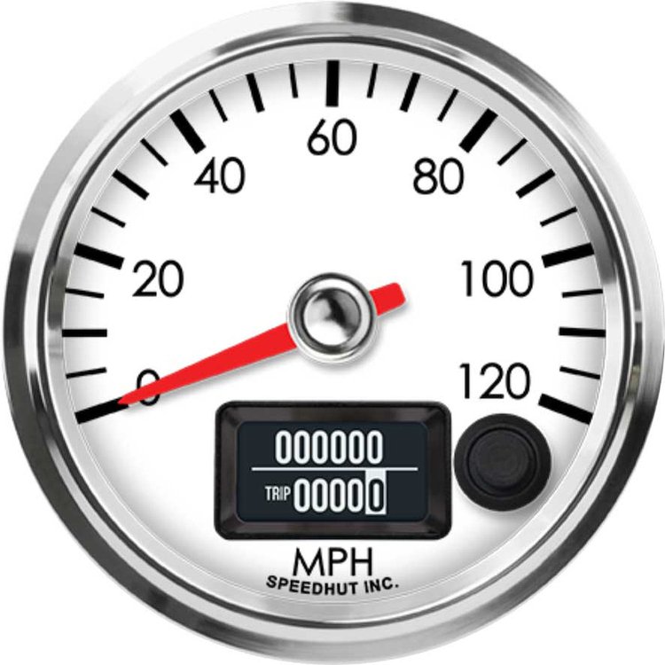 R25-S1-LEG 2-5/8 in. GPS Speedometer, 120 mph