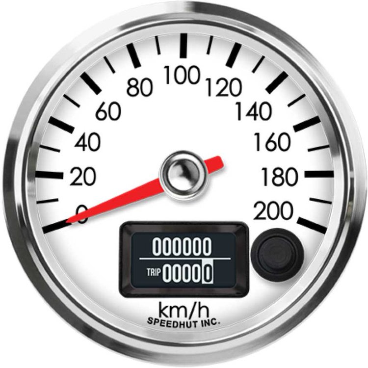 R25-S2-LEG 2-5/8 in. GPS Speedometer, 200 km/h