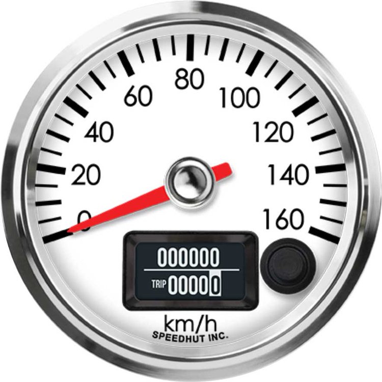 R25-S20-LEG 2-5/8 in. GPS Speedometer, 160 km/h