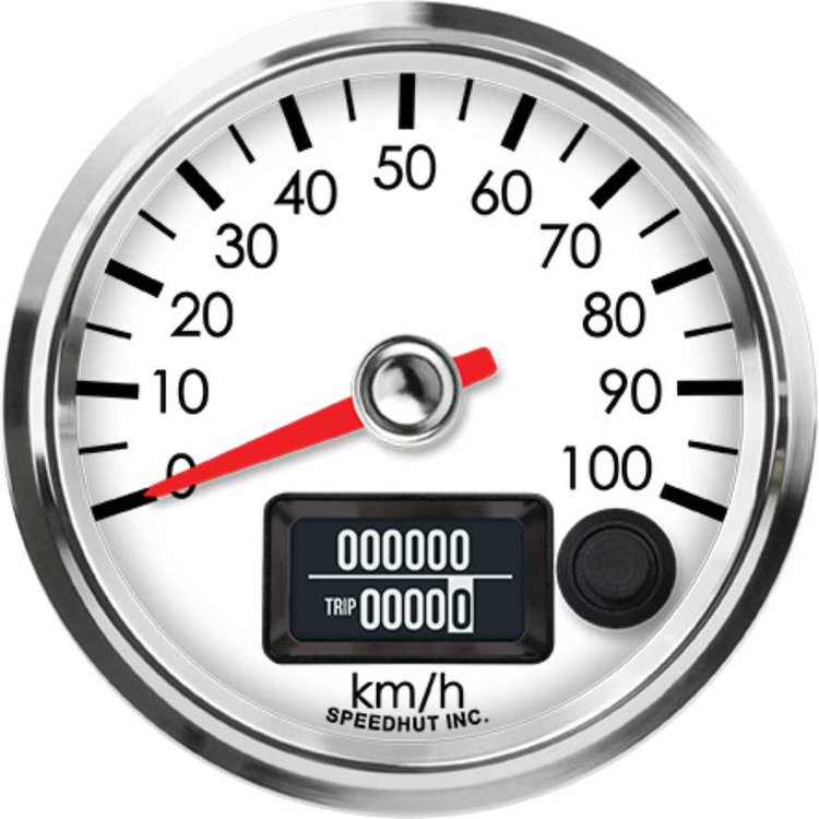 R25-S8-LEG 2-5/8 in. GPS Speedometer, 100 km/h