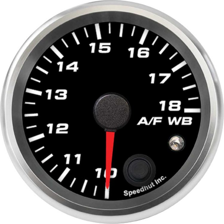 R25-WB5-REV 2-5/8 in. Air/Fuel Wide Band Gauge, 10-18, w/Warning, FOR DYNOJET COMMANDER 2