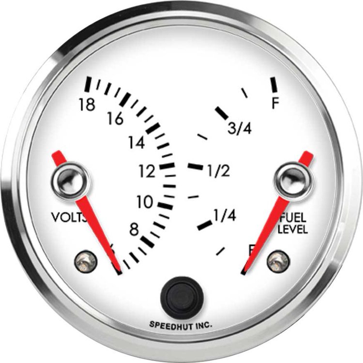 R3-DG2-LEG 3-3/8 in. Dual Gauge, Volts/Fuel Level