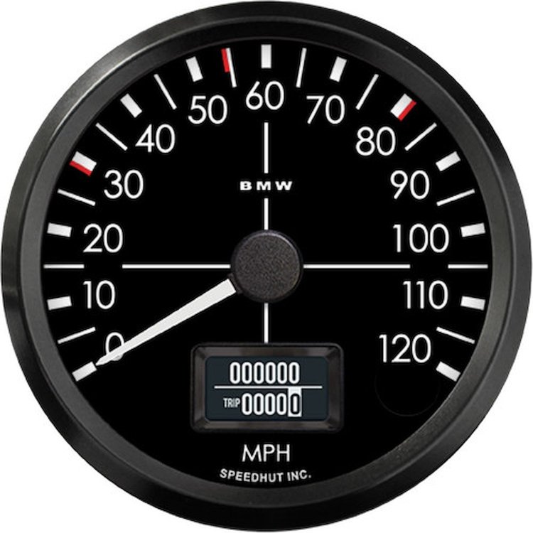 R3-S1-BMW 3-3/8 in. GPS Speedometer, 120 mph, BMW Series
