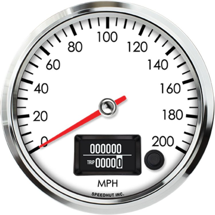 R45-S16-LEG 4-1/2 in. GPS Speedometer, 200 mph