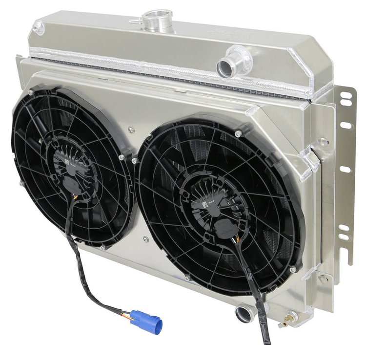 1-289-212LSBL High-Performance LS Swap Radiator/Brushless Fan, 64-67 Bel Air/Impala/Chvelle/Malibu/Monte Carlo/El Camino, Auto