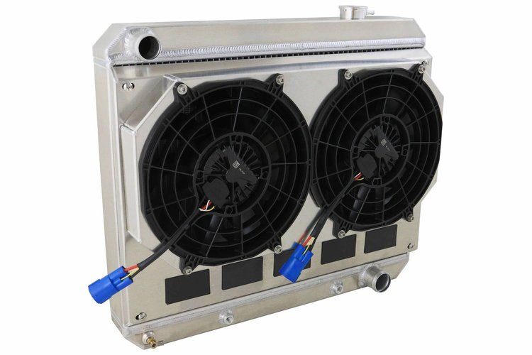 1-284-212BL High-Performance Radiator & Brushless Fan Kit, 1963-1966 Chevy Trucks, Small/Big Block V8, Auto Trans, W/Shroud
