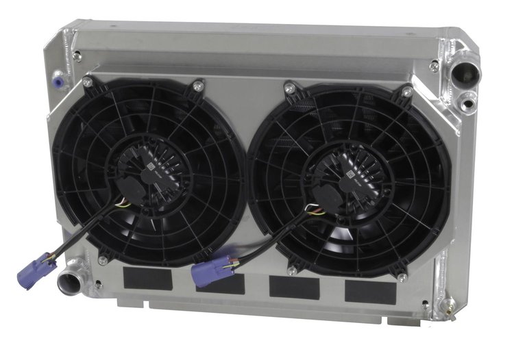 1-383-202BL High-Performance Radiator/Brushless Fan Kit, 1960-1963 Ford Galaxie 500XL, Small/Big Block V8, Auto Trans, W/Shroud